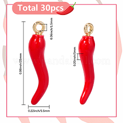 30 ciondoli smaltati in lega di placcatura cremagliera&nbsp;FIND-SC0014-82G