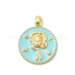 Pendentifs d'émail en laiton &nbsp;KK-I378-11G