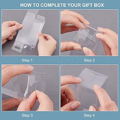 30 Stück rechteckige transparente PVC-Geschenkverpackung aus Kunststoff&nbsp;CON-NB0001-85A