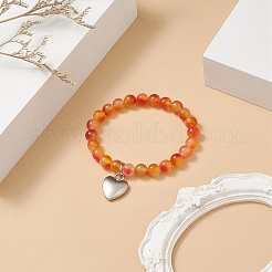 Zweifarbiges Stretch-Armband aus natürlichen Jadeperlen&nbsp;BJEW-JB09176