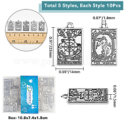 50 Stk. 5 Stil Anhänger aus Zinklegierung&nbsp;FIND-DC0001-45