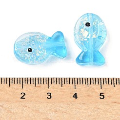 Perline di pesce fatte a mano in lamine di vetro&nbsp;FOIL-Z001-01D-1