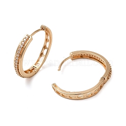Créoles en laiton avec zircone cubique de micro pave&nbsp;EJEW-M238-72KCG
