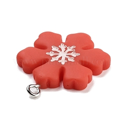 Pendentifs en résine opaque sur le thème de noël&nbsp;RESI-F054-A11