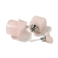 Flacons de parfum compte-gouttes en quartz rose naturel&nbsp;DJEW-H010-02P-02