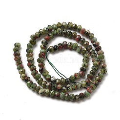 Chapelets de perles en rondelles en jade de Malaisie naturel teint&nbsp;G-E316-2x4mm-43