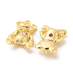 Pendentifs avec zircon cubiques à micro-pavés en laiton&nbsp;KK-Q809-18G