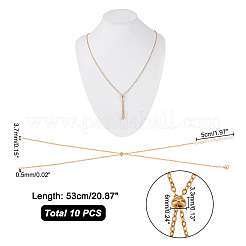 10 pièce de fabrication de collier en chaîne de câble en acier inoxydable 304&nbsp;NJEW-NB0001-11