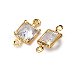 Verbindungsanhänger mit durchsichtigem Zirkonia-Pavé aus Messing&nbsp;KK-Z121-06G-02