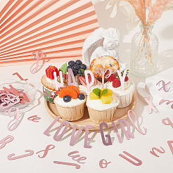 1 Set Geburtstagsthema Spiegeleffekt Acryl Geburtstag Cupcake Einlegekarte Dekoration&nbsp;AJEW-SP0001-76B