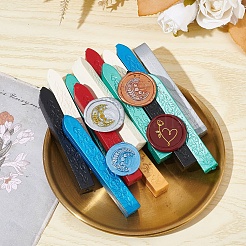 Siegelstempel aus Messing mit Holzgriff&nbsp;AJEW-WH0412-0361