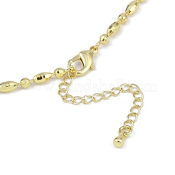 Halsketten mit ovalen Gliedern aus Messing mit Gestellbeschichtung für Damen&nbsp;NJEW-K382-13B-G