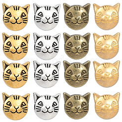 120 pièce de perles chaton en alliage de style tibétain&nbsp;TIBEP-PA0001-02