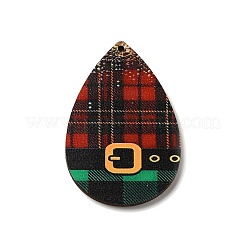 Grands pendentifs en bois imprimé simple face&nbsp;WOOD-H102-03I