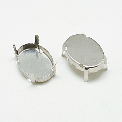 Montures à griffes cousues en acier inoxydable 201 anti-ternissement&nbsp;STAS-T032-03-6x8mm