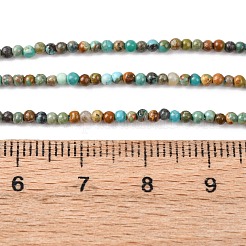Natürliche afrikanische türkis (jasper) perlen stränge&nbsp;X-G-K366-G01-2mm