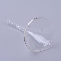 Tolva de embudo de vidrio transparente&nbsp;AJEW-WH0104-46C