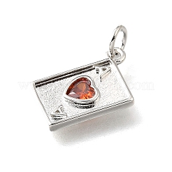 Ottone micro spianare pendenti zirconi&nbsp;KK-V007-005P-03