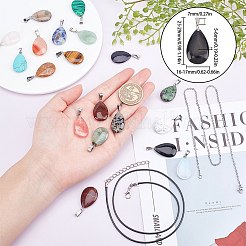 DIY-Sets zur Herstellung von Halsketten mit Tropfenanhänger&nbsp;DIY-SC0001-33