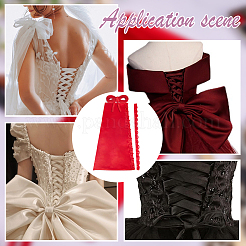 3 pièces 3 ensembles de satin de dos de robe de mariée de style&nbsp;FIND-WH0139-626A