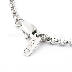 Bracciali a catena rolo in acciaio inossidabile 304 fatti a mano resistenti all'ossidazione che realizzano accessori&nbsp;AJEW-JB01026-01