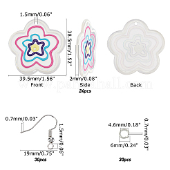 DIY-Sets zur Herstellung von Acryl-Blumenohrringen&nbsp;DIY-FH0002-79