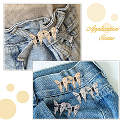 12 paio di spille per jeans regolabili in lega a forma di farfalla&nbsp;FIND-HS0001-82