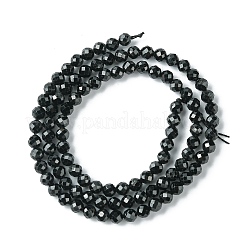 Natürliche schwarze Turmalin Perlen Stränge&nbsp;G-F748-Y01-03