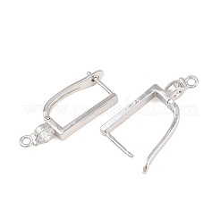Messing micro pave zirkonia hoop ohrring Zubehör&nbsp;CU-CBAB5B4-02P