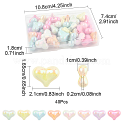 40 Stück UV-beschichtete undurchsichtige Acrylperlen&nbsp;OACR-FS0002-20