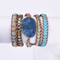 Lederarmbänder mit fünf Schlaufen&nbsp;BJEW-F395-A