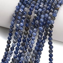 Natürliche Südafrika-Sodalith-Perlenstränge&nbsp;G-S259-35-4mm