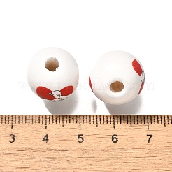 Perline di legno stampate elemento di San Valentino&nbsp;WOOD-R002-01-01