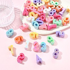 50 Stück 10 Stile undurchsichtige UV-beschichtete Acrylperlen&nbsp;PACR-CJ0001-49