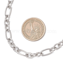 Collane a catena Figaro in acciaio inossidabile 304 da 7 mm per donna&nbsp;NJEW-JN05925