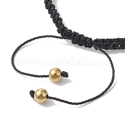 Bracciale con perline intrecciate in acrilico e lega a tema sportivo&nbsp;BJEW-JB10122-03