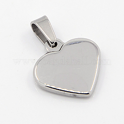Colgantes de etiqueta en blanco con estampado de espejo de acero inoxidable 304&nbsp;X-STAS-J002A-01