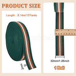 Ruban rayé en polyester de 10 mètre&nbsp;SRIB-WH0011-068B