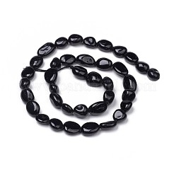 Natürliche schwarze Turmalin Perlen Stränge&nbsp;G-L493-51