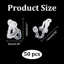 50 Stück Ohrclip-Beschläge aus Kunststoff.&nbsp;FIND-AR0002-71