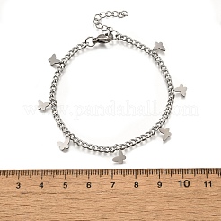 Bracelets papillon en acier inoxydable 304&nbsp;BJEW-R021-06P
