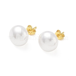 Ohrstecker aus Messing und ABS-Kunststoff mit Imitationsperlen für Damen&nbsp;PL-CBA760A-14A-G01