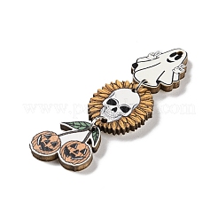 Grands pendentifs en bois sur le thème d'Halloween&nbsp;WOOD-Z004-09G
