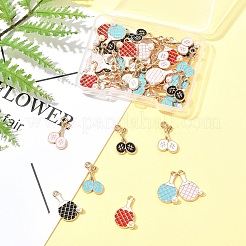 40pcs 8 styles de pendentifs en émail en alliage&nbsp;ENAM-FS0002-54