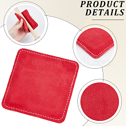2 serviette de golf carrée en cuir&nbsp;DIY-CL0001-40B