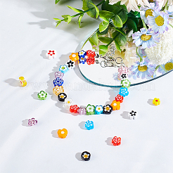 Handgemachte Millefiori-Glasperlen Stränge&nbsp;LAMP-OC0001-64