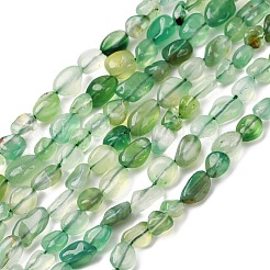 Natürliche grüne Onyx Achat Perlen Stränge&nbsp;G-K395-A08-01