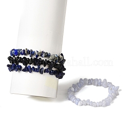 4 set di bracciali elastici con perline di pietre preziose&nbsp;BJEW-JB11177