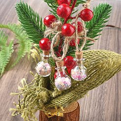 DIY-Sets zur Herstellung von Anhängern aus Glasflaschen&nbsp;DIY-YW0011-05