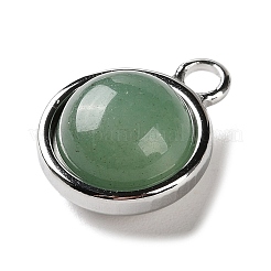 Pendenti avventurina verde naturale&nbsp;STAS-L022-398H-P